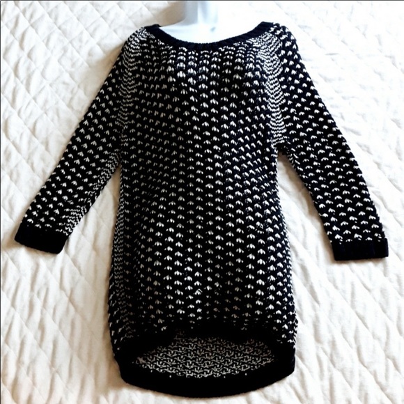 Black & White Knitted Sweater Dress by CK - Picture 1 of 7